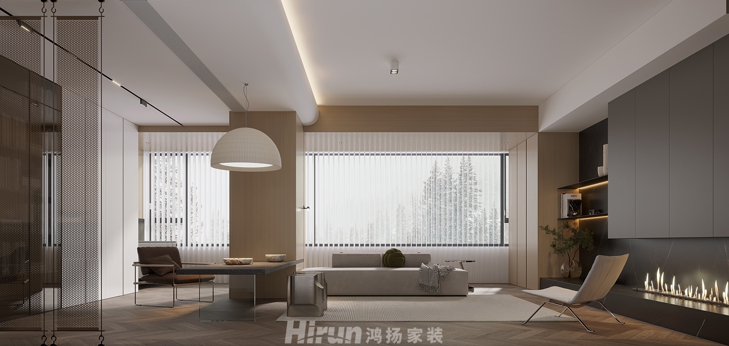 長房領秀時代130㎡雅致現代四居室 樱桃视频黄色下载案例效果圖-2